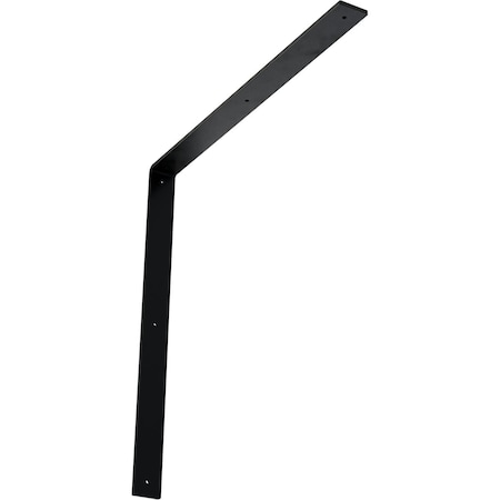 Ekena Millwork Hamilton Steel Bracket, Powder Coated Black 2"W x 24"D x 24"H BKTM02X24X24HAPBL